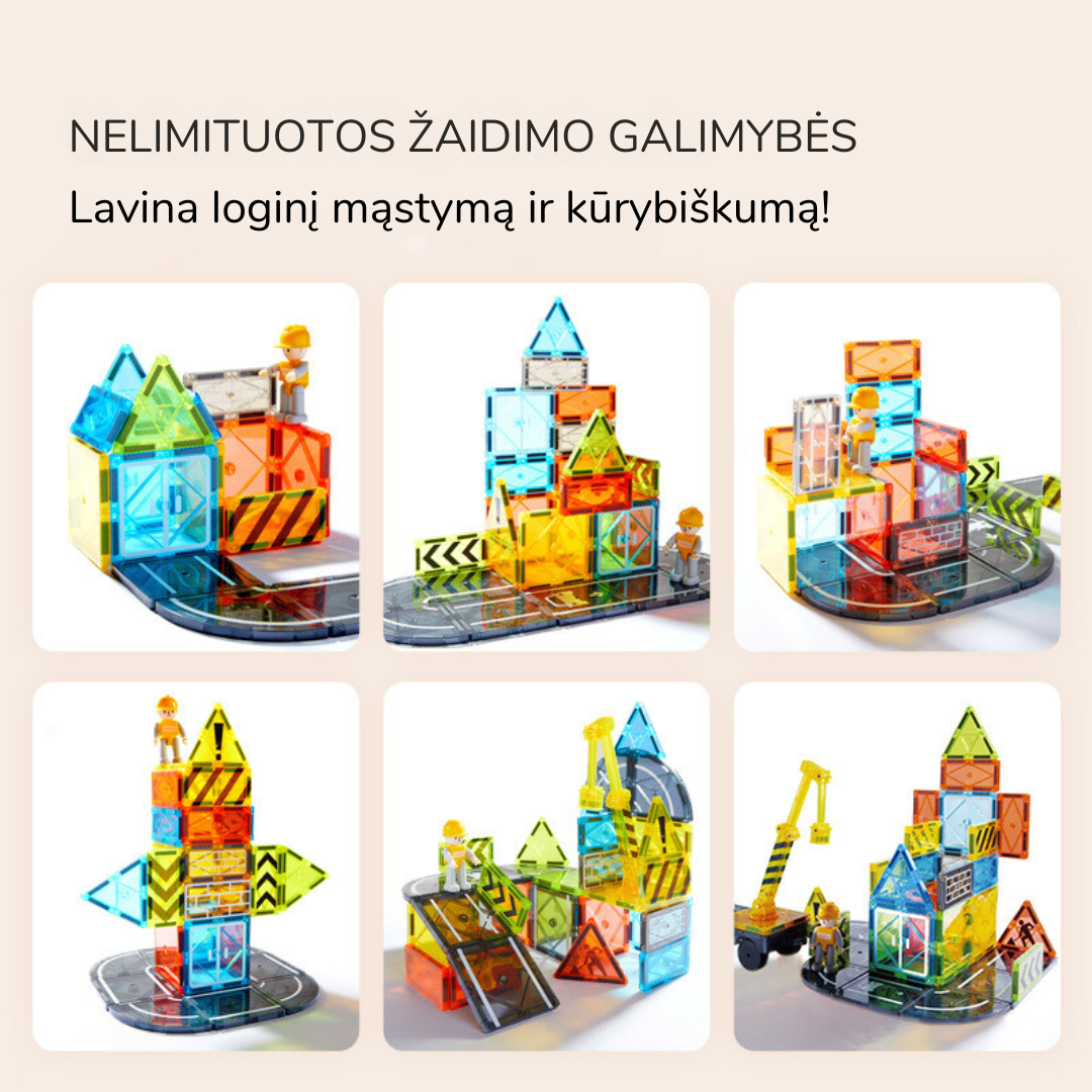 Magnētiskais konstruktors - Mazais arhitekts - 36 daļas