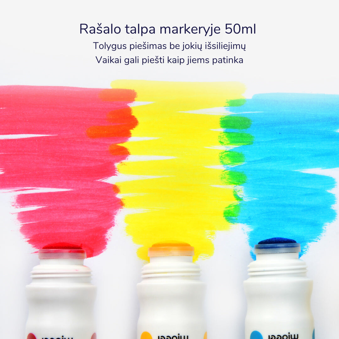 Mazgājami flomāsteri marķieri - 6 krāsas