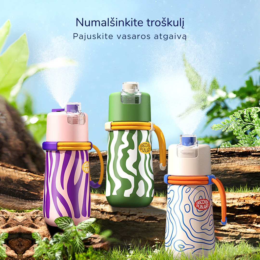 Dzērājs 2in1 ar ūdens miglu - Water Green