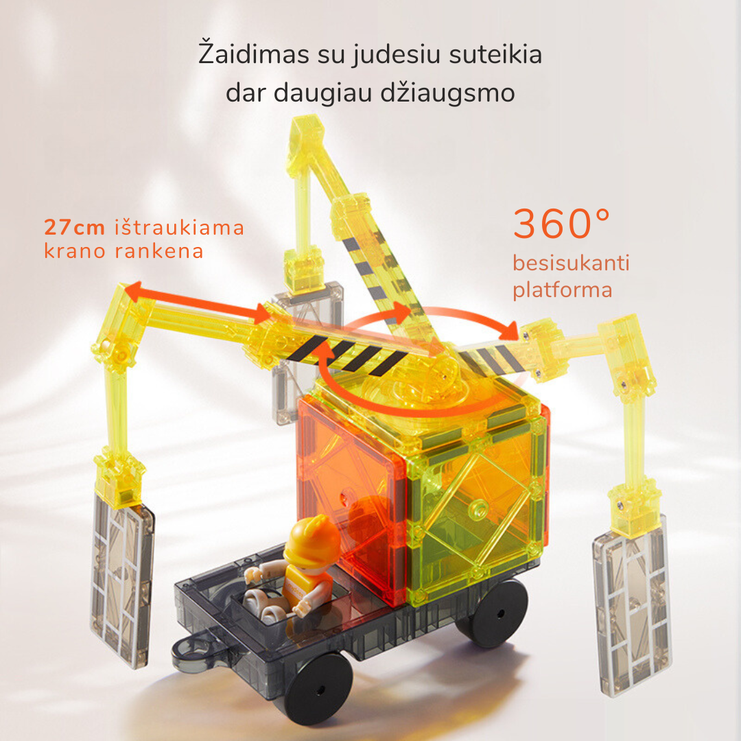 Magnētiskais konstruktors - Mazais arhitekts - 36 daļas