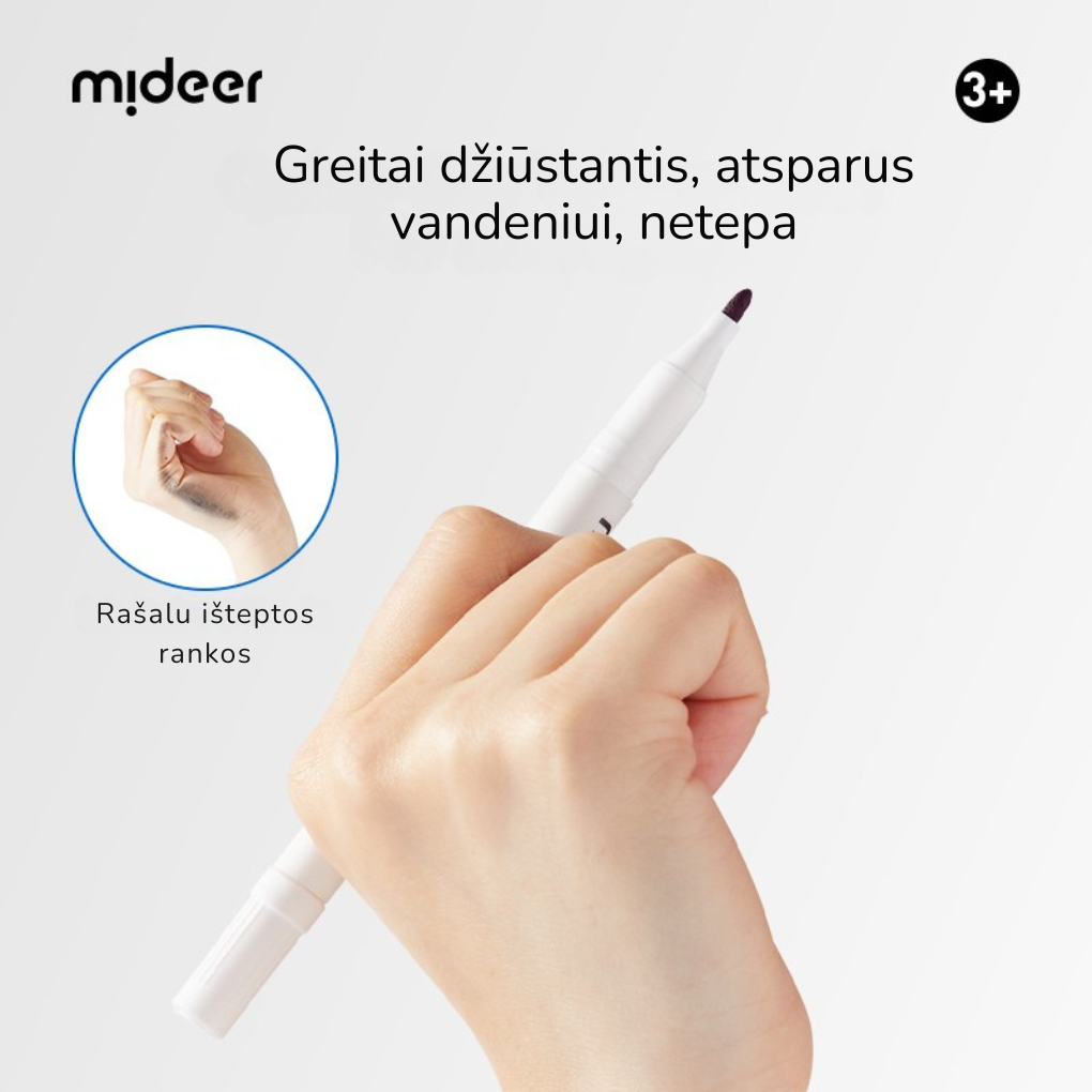 Dual-Tip Oil-Based Permanent Markers - 3 Pieces