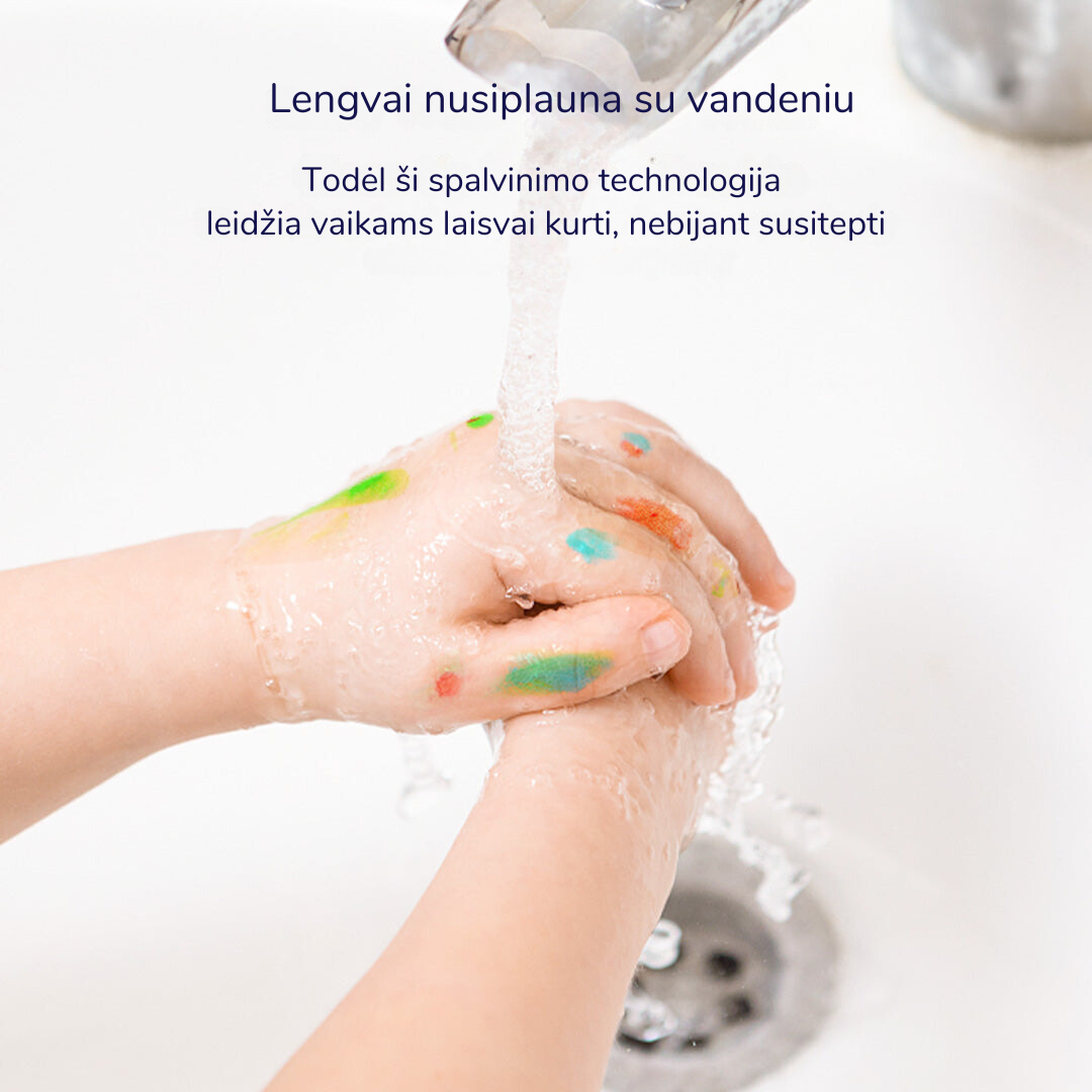 Krāsas zīmēšanai ar pirkstiem - 12 krāsas