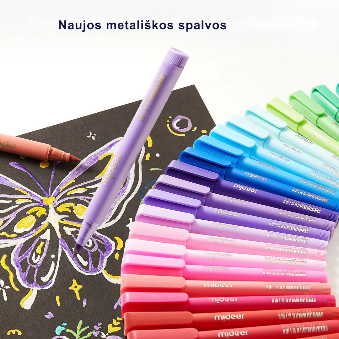 Soft-Tip Acrylic Markers in a Coloring Case – 24 Colors