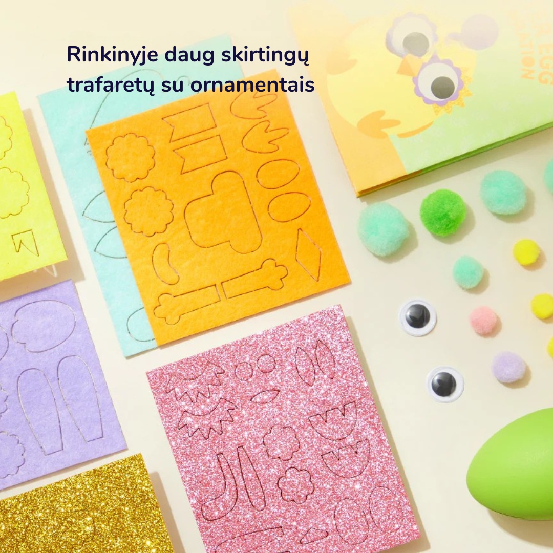 Kūrybinis kiaušinių dekoravimo rinkinys