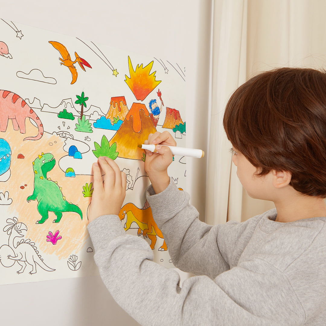 Līmējošais krāsojuma rullis Apbrīnojami dinozauri