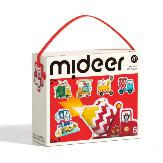 6-in-1 Puzzle Set – Construction Vehicles
