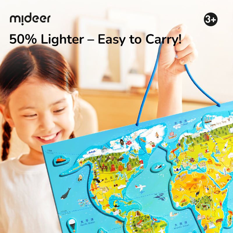 Large Magnetic World Map Puzzle