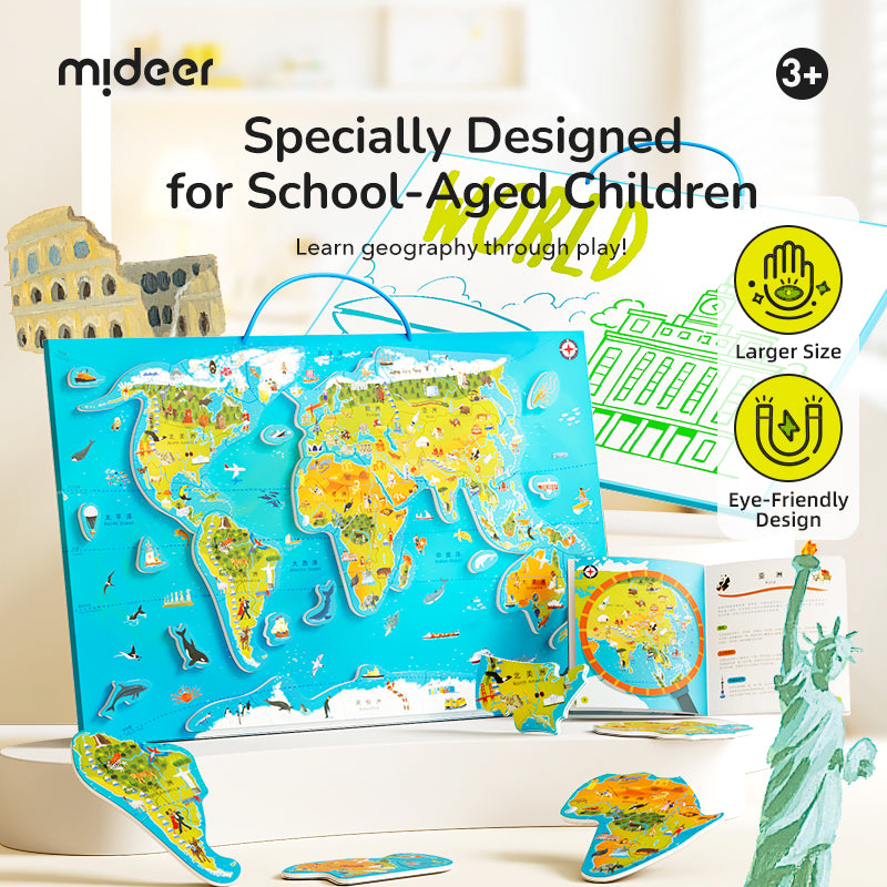 DIDELIS MAGNETINIS PASAULIO ŽEMĖLAPIS / DĖLIONĖ