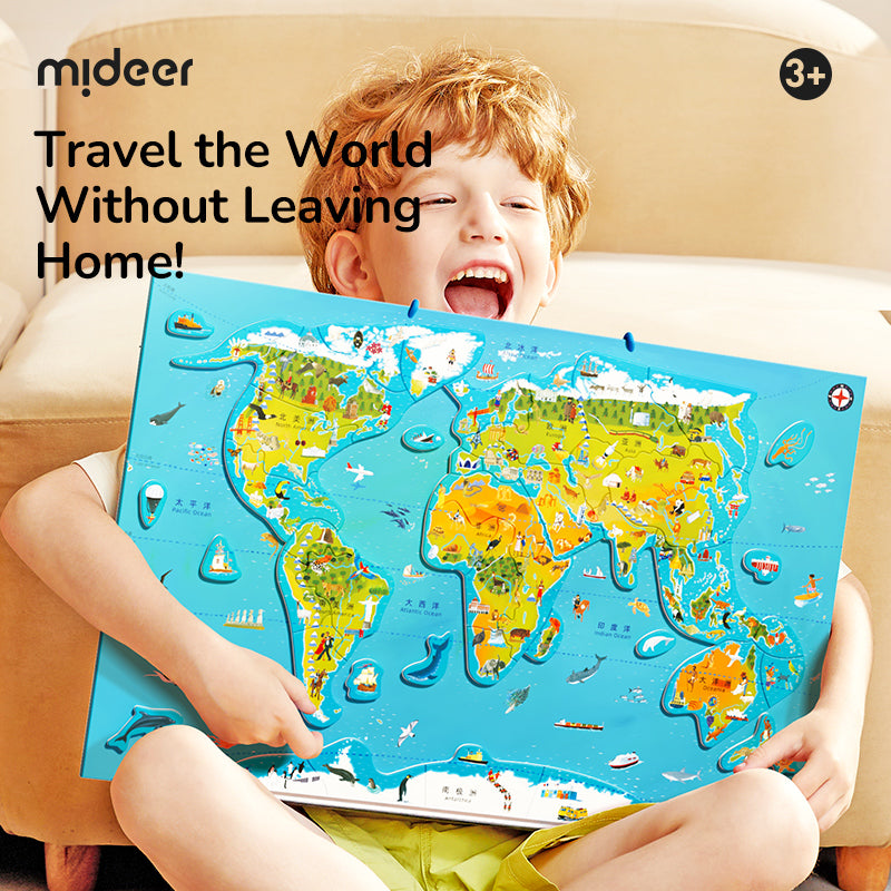 Large Magnetic World Map Puzzle