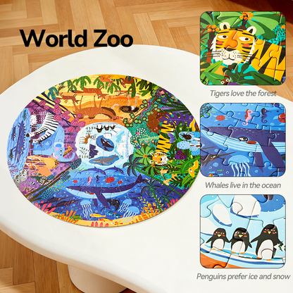 Apļveida puzzle Zemūdens piedzīvojums