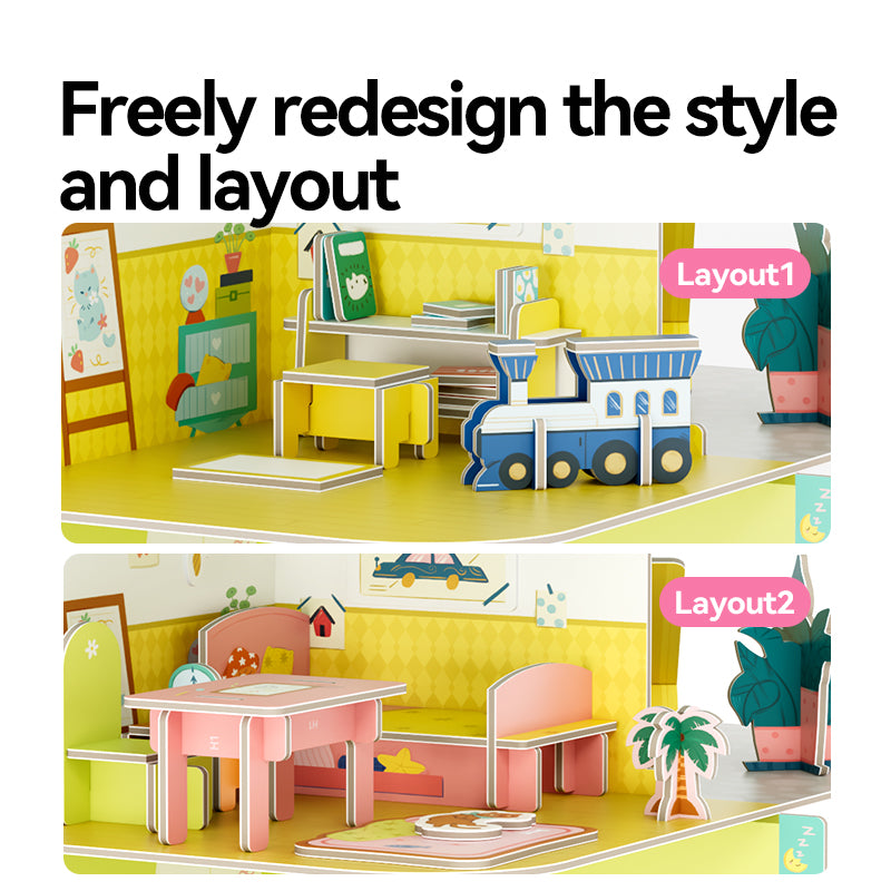 3D Puzzle and DIY Dollhouse