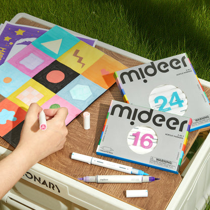 Dvispalviai akriliniai markeriai - 32 spalvų