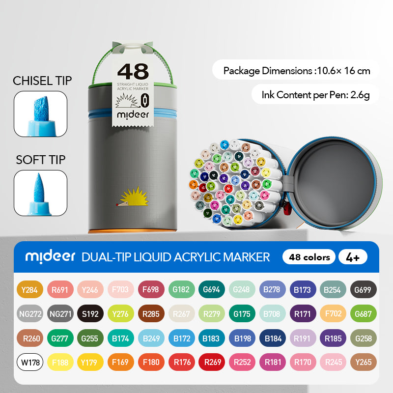 Dual-Tip Acrylic Markers