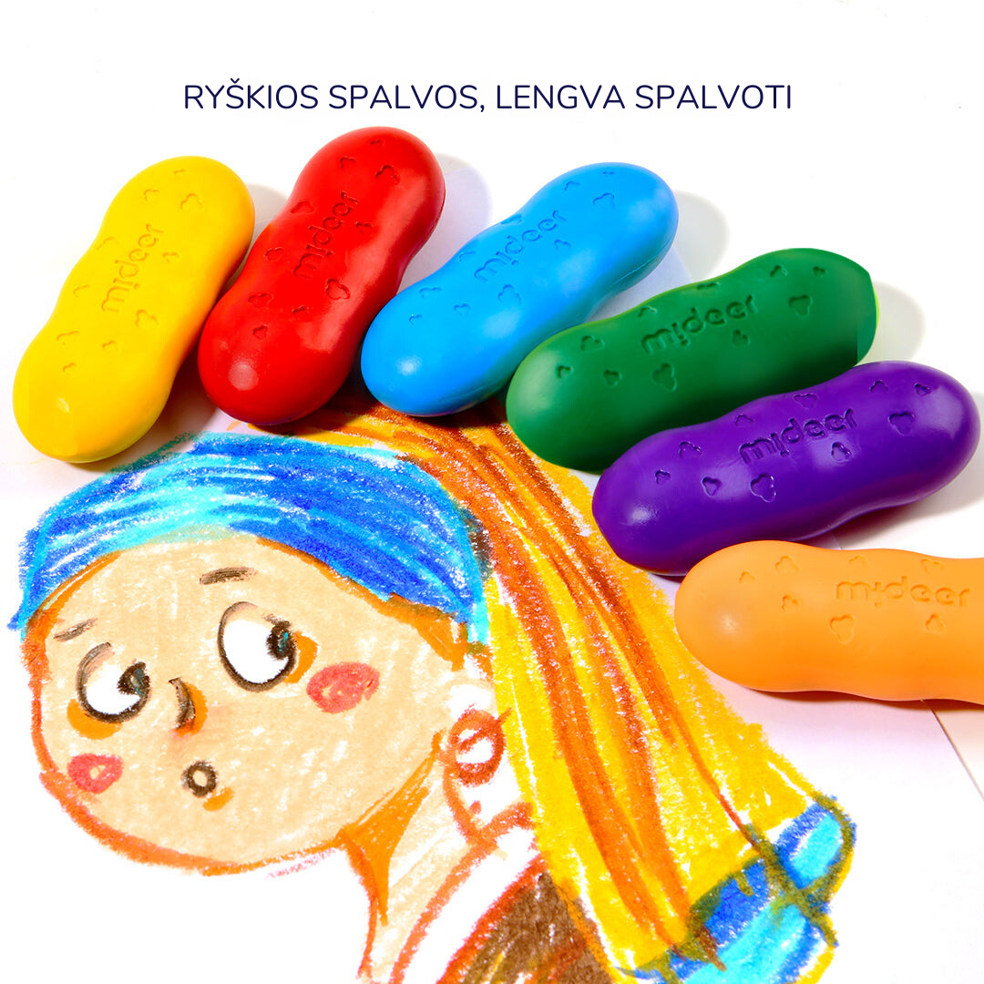 Beeswax crayon beans - 12 colors