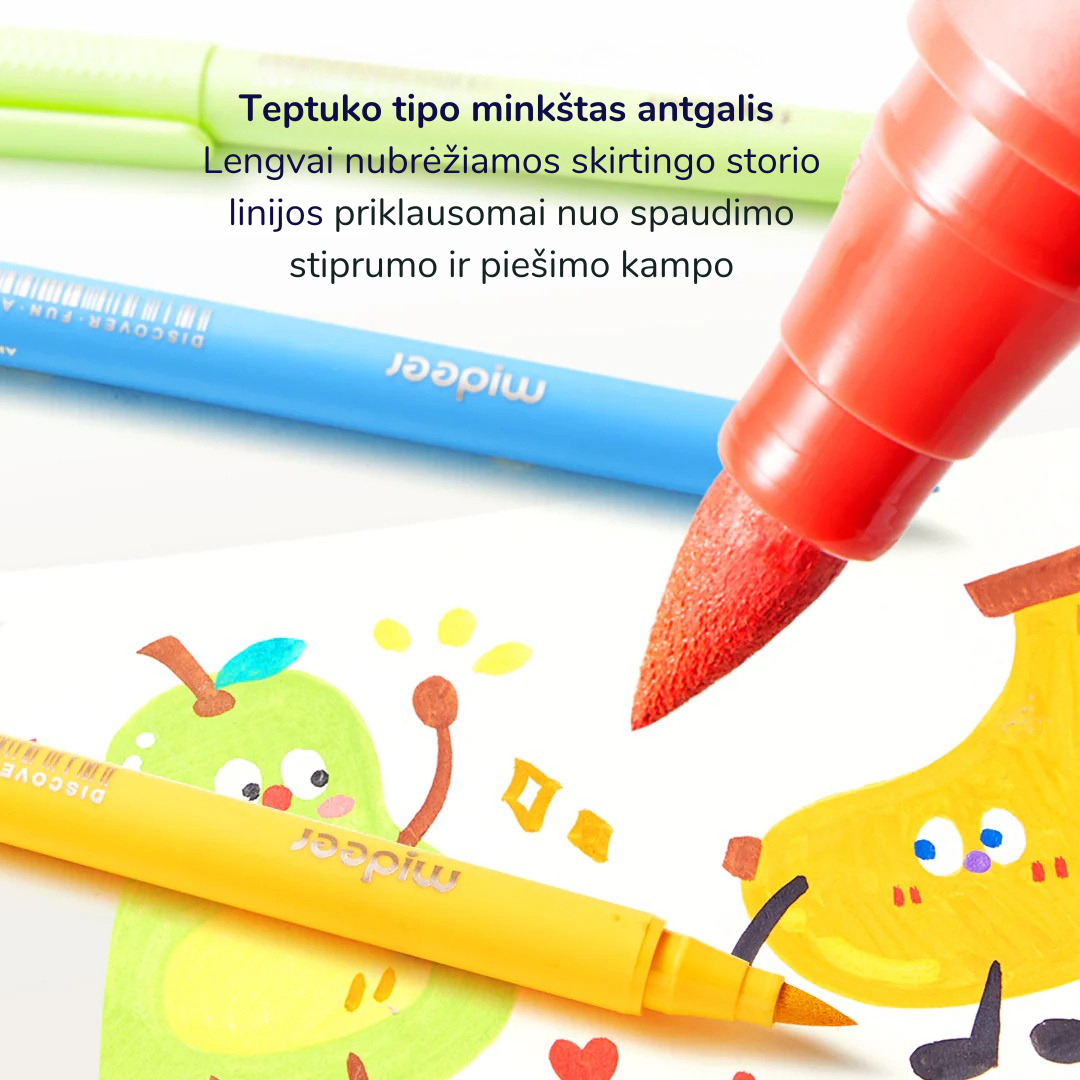 Soft-Tip Acrylic Markers in a Coloring Case – 24 Colors