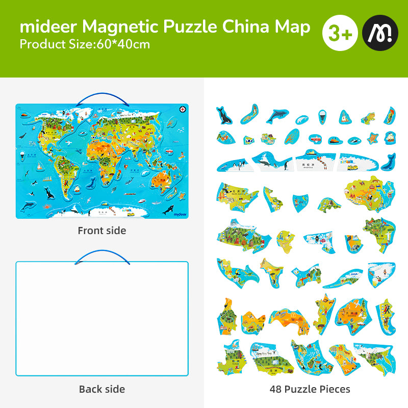 Large Magnetic World Map Puzzle