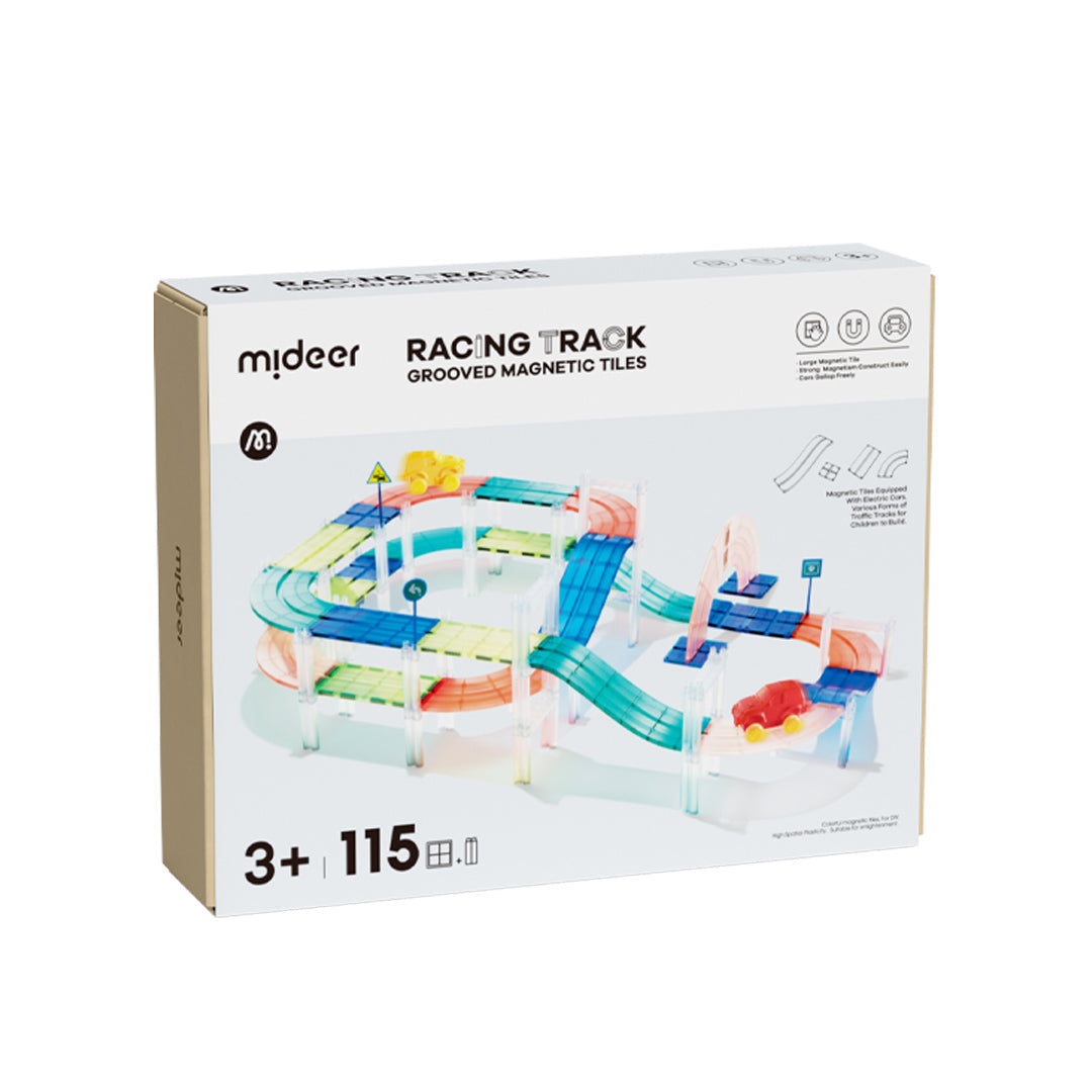 Racing Track Grooved Magnetic Tiles 115P 