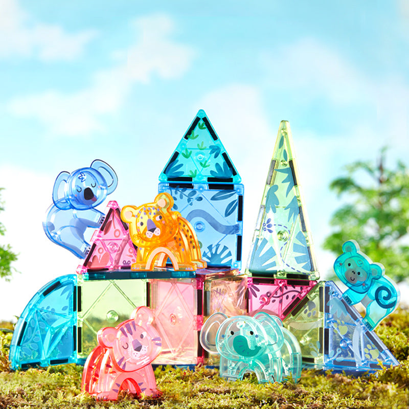 Magnetic Building Set - Jungle - 40 Pieces