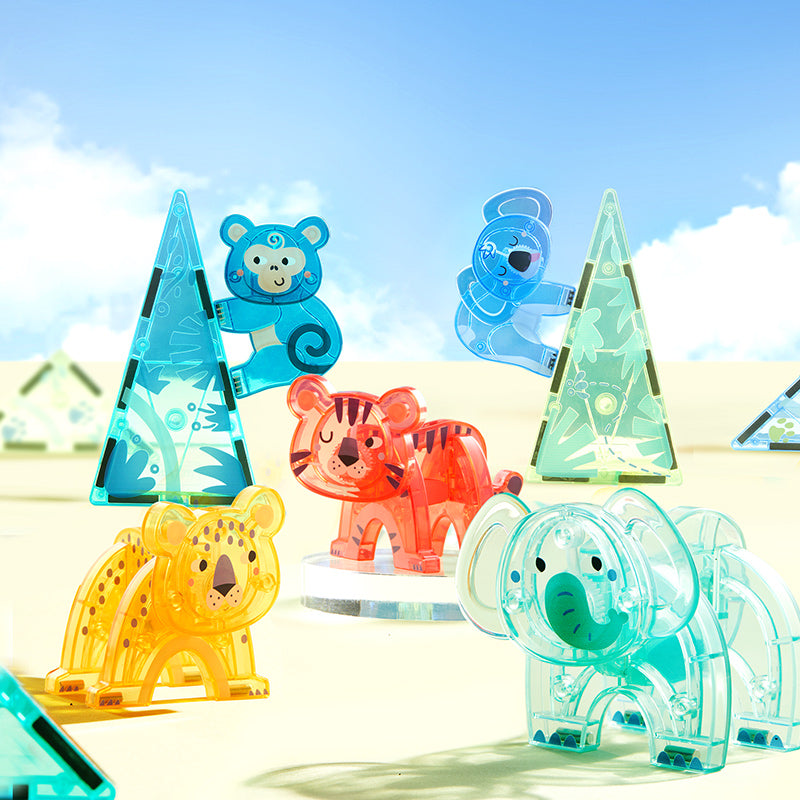 Magnetic Building Set - Jungle - 40 Pieces