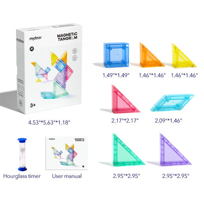 Mini magnētiskais konstruktors - Tangram 