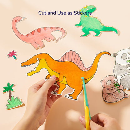 Līmējošais krāsojuma rullis Apbrīnojami dinozauri