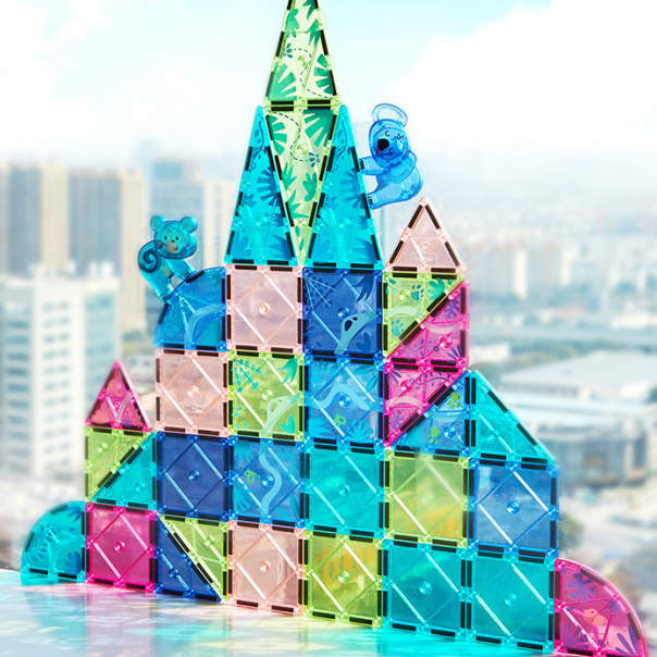 Magnetic Building Set - Jungle - 40 Pieces