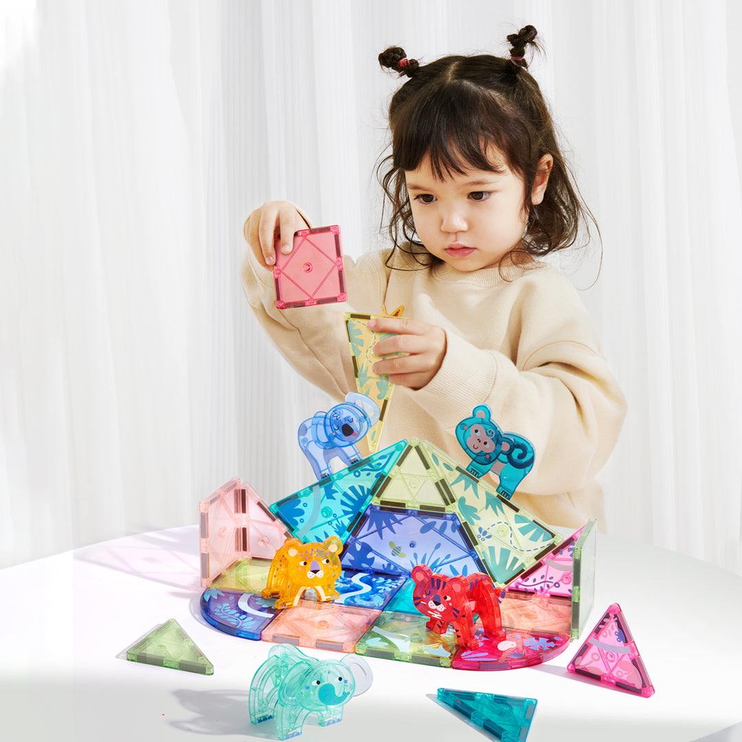 Magnetic Building Set - Jungle - 40 Pieces